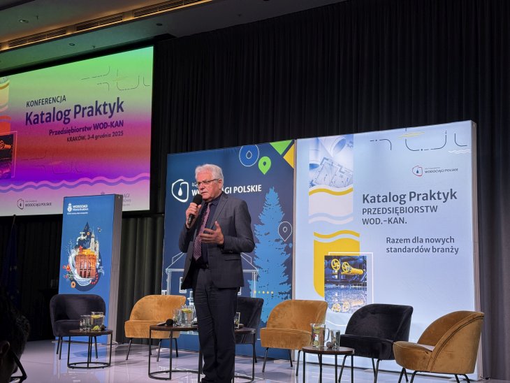 Konferencja „Katalog Praktyk Przedsiębiorstw Wod-Kan”. Stanisław Kracik, Zastępca Prezydenta Miasta Krakowa. Fot. inzynieria.com